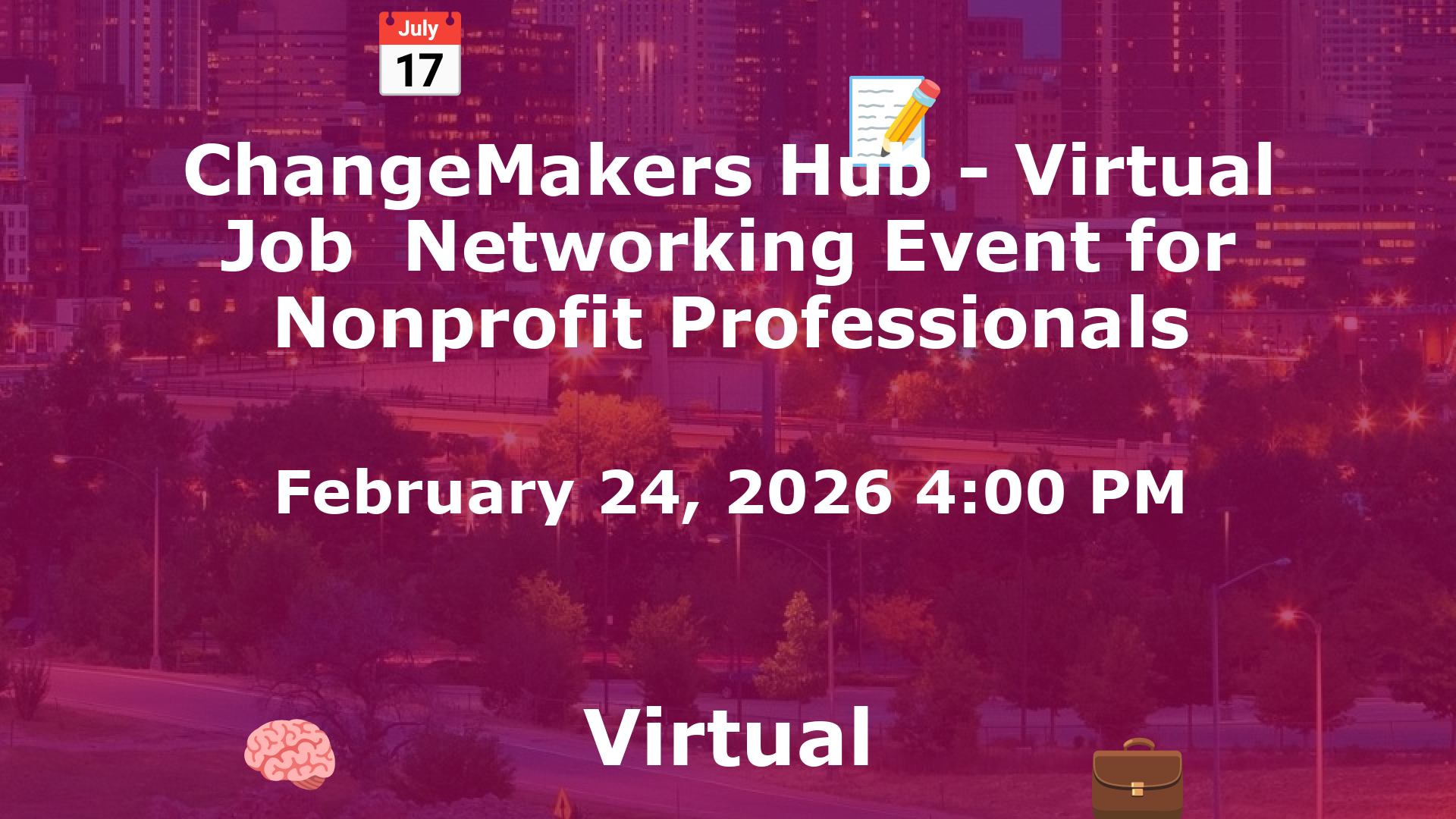 ChangeMakers Hub - Virtual Job  Networking Event for Nonprofit Professionals event image
